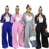 Active Women's Set Long Sleeve Striped Sweatshirt+Straight Pants Fall Street Two 2 Piece Sets Outfits Sportwear