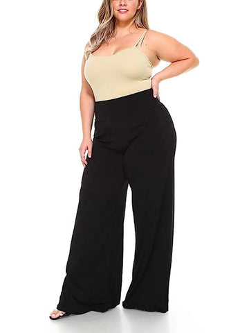 plus-size women's wear elegant loose style elastic fabric casual pants