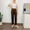 Straight Pleated Pants For Women High Elastic Waist Casual Loose Trousers Female Spring Clothing 2DA1022