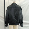 Women's Black PU Leather Jacket Stand Collar Sleeve Sleeve Asymmetric Button Front Elastic Hem Casual Autumn Outerwear