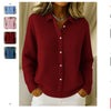 Holiday Button Knitted Lapel Sweater Cardigan Coat Autumn And Winter Solid Color Casual Women's Clothing Sweater