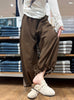 Cute Ruffled Hem Bloomers Pants Woman Japanese Lazy Style Loose Breathable Wide Leg Pants Autumn Y2K Women's Bottoms