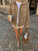 Casual Short Suede Jacket Women Chic Stand Collar Zipper Pocket Loose Outerwear Lady Autumn Daily Highstreet Jackets