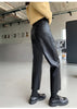 Autumn Winter PU Faux Leather Women's Wide Leg Pants High Waist Female Casual Loose Ankle Length Trousers