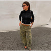 Printed Curved Wide Leg Denim Jeans High Waist Seam Detail Casual Women All-match Long Pants Autumn Chic Outfits
