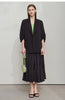 Minimalist Women's Blazer Mujer Autumn Solid Loose Seven-quarter Sleeve Lapel Button Commuter Suit Jacket 12512019