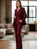 Women’s Green Pantsuit Elegant 3 Piece Blazer Vest & Trouser Set Business Formal Suit for Office Workwear Special Occasions