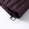 Women Peplum Ski Jackets Hooded Stand Collar Belt Waist Zipper Solid Puffer Jacket Sheath Warm Sport Winter Skiwear