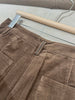 Women's high-waisted casual corduroy straight-leg wide-leg pants