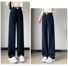 High Waist Retro Corduroy Stripe Women's Pants Fall Straight Causal Full Length Vintage Pockets All Match Japanese Y2k Trousers