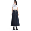 High Waist Denim Skirt Women Autumn Single Buttons Long Skirt Women Korean Style Casual Jeans Skirts Womens