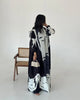 Pleated Print Foldable Collar Women's Long Sleeve Trench Coat Winter Original Design Cardigan Coat