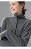 Autumn Women's Cardigan 100% Cashmere Knitted Sweater Chic Tops Female Causal Turtleneck Collar Loose Size Jacket Coat