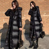 Winter Over The Knee Warm Jacket Hooded Outwear Female Parka Thick Down Cotton Padded Women Long Cotton Bread Coat 4XL