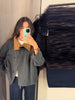 Women's Reversible Double Sided Wearable Short Jacket Stand Collar Asymmetrical Button Plaid Coat Stylish Versatile Outerwear