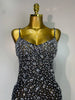 Rhinestones Sexy Mesh See Through Bodycon Dress Women Birthday Evening Cocktail party Gown Red Carpet Club Stage Outfit