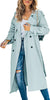 Trench Women Coats Mid Length Coat Turn Down Collar Full Sleeve Double Breasted Elegant Splice Lace Up Jackets Autumn