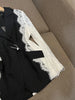 High Street Designer Jacket Women's Stylish Color Block Lace Patchwork Blazer