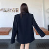 Korean High-Quality Women Blazer Autumn V-neck Loose Long Sleeve Temperament Casual Blazers Jackets Female Outerwear