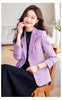 Autumn Winter Female Tweed Woolen Suit Outerwear Women Formal Blazer Ladies Long Sleeve Work Wear Jacket Coat