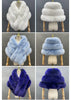 Janefur Real Fox Fur Shawl Poncho Women Elegant Wedding Bridal Formal Party Warm Winter Natural Fur Cape Coat