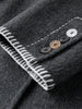 Winter Women's Tailored Shoulder Blazer Coat - Double Faced Wool Trench Outerwear with Notch Lapel Office Elegant