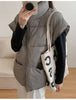 Autumn Winter Simplicity Comfortable Women's Cotton Vest Temperament Versatile Ladies Down Cotton Waistcoat Jackets