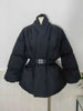 Cotton Padded Coat With Belt Long Sleeves Big Size Solid Warm Jacket Winter Female Streetwear 2Z288516