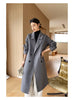 Notch Lapel Wool Coat Drop-Shoulder Women 100% Wool Loose Overcoat Double-Layers Autumn Winter Long Jacket Thick Trench Coat #24