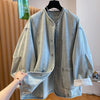 European and American Style Lace-embroidered Casual Denim Coat for Women Spring and Autumn Loose V-neck Coats