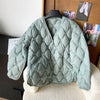 Lagabogy Autumn Winter Warm Puffer Coat Women Light Thin 90%White Duck Down Jacket Female Short Single Breasted Outwear