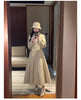 Winter Long Wool & Blends Coat for Women Chic Elegant Womans Clothing Skirted Woolen Overcoat
