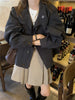 Korea Short Outerwear Woman Casual Loose Lazy Chic Long Sleeve Cotton Blends Windbreaker Coats Thin Thench