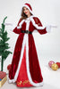 Deluxe Classic Mrs. Claus Christmas Costume Xmas Party Santa Claus Cosplay Women Red Dress Christmas Queen Carnival Party Dress