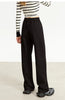 Minimalism Casual Pants for Women Autumn Wide Leg Loose Vertical Elastic Waist Drawstring Sporty Trousers 12343338