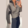 Casual Women's Knit Contrast Fleece Coats Stand Collar Zipper Pockets Full Sleeve Jackets Spring Lady Warm Outwear