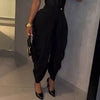 Fall Autumn OL Work Active Casual Street Solid Color Trouser Women High Waist Jogger Loose Long Harlen Pants