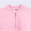 Solid Color Jacket Flared Trousers Woman Set Round Neck Zipper Jackets High Waist Long Pants Casual Versatile Women's Sets
