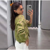 Women's Jacket Outerwear Scarf Collar Solid Long Sleeve Coat Loose Asymmetric Draped Jacket Elegant Casual Street Coat Ladies