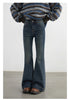 Women Jeans High Waisted Slightly Flared Slim Female Denim Pants Blue Ladies Trousers Autumn Winter