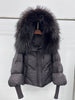 Women Winter Goose Down Jackets Real Fox Fur Collar Hooded Thick Natural Raccoon Fur Female Outwear Warm Loose Puffer Coats