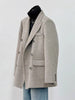 Women's Double-faced Woolen Coat Spring Autumn Suit Collar Double Breasted Long Sleeve Temperament Commuting Purple Jacket