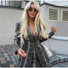 Snake Print V-Neck Blazer Long Sleeve Skirt Set Slim Fit Autumn Women Chic Outfit Casual Lady Two Piece Suit