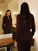 Women's Autumn Winter Knit Cardigan Pants Set Slim Fit Long Sleeve Long Trousers Simple Solid Color Sweater Suit