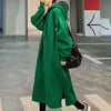 Plus Size Hooded Loose Long Hoodie Thick Fleece Sweatshirts Coat Winter Midi Dress Warm Women's Oversize Jacket Casual Outerwear