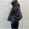 Autumn Women Stand Collar Woolen Jacket Single Breasted Long Sleeve Female Coat Chic Street Office Short Outerwears