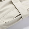 Women's Coats Jacket Double Breasted Belted Cropped Trench Coat Stand Collar Long Sleeve Casual Outerwear For Ladies
