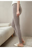 100% Merino Wool Striped Leggings Women's Winter Warm Knitted Tights Solid Color Women's Trousers