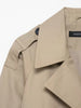 autumn product women's classic double-breaked lapel simple short trench coat casual coat