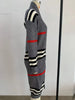Print Long Cardigan For Women Autumn Winter Clothes Knit Loose Outerwear Soft Sweater Coat Streetwear Cover Up